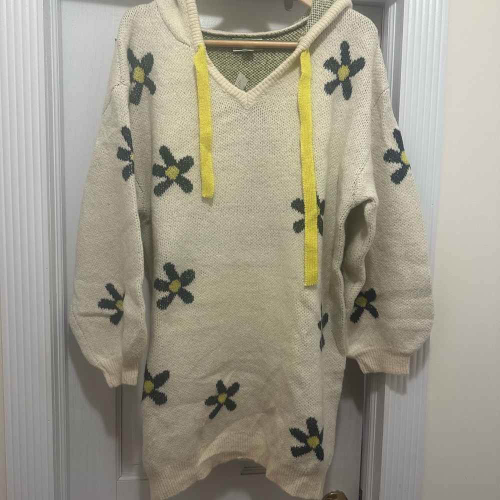 Anthropologie hooded heavy weight sweater dress